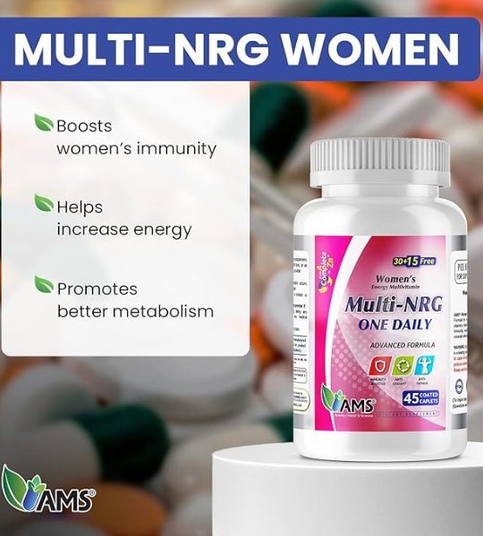 America Medic & Science Multivitamins for Women, Multi-NRG, 45 Coated Caplets in Pakistan