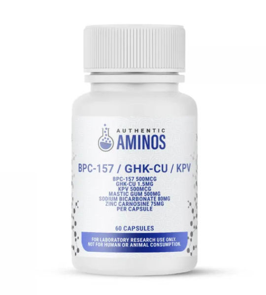 Authentic Aminos BPC-157 GHK-CU KPV Capsules in Pakistan