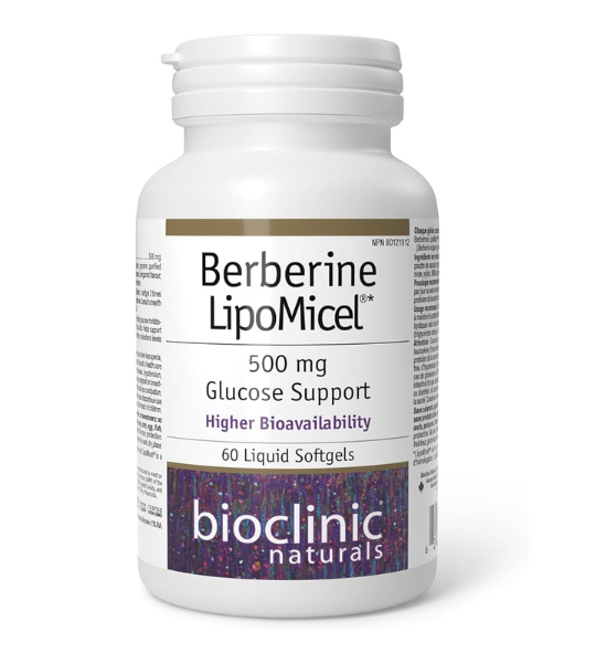 BioClinic Naturals Berberine LipoMicel, 500 mg, 60 Liquid Softgels in Pakistan