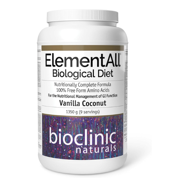 BioClinic Naturals ElementAll Biological Diet Nutritionally Complete Hypoallergenic Formula 1350 g Powder, Vanilla Coconut Powder in Pakistan