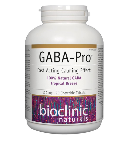 BioClinic Naturals GABA 100 mg, 100% Natural Pharma GABA, 90 Chewable Tablets in Pakistan