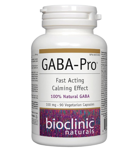BioClinic Naturals GABA 100 mg, 100% Natural Pharma GABA, 90 Vegetarian Capsules in Pakistan