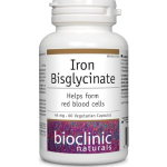 BioClinic Naturals Iron Bisglycinate 45 mg, 60 Vegetarian Capsules in Pakistan