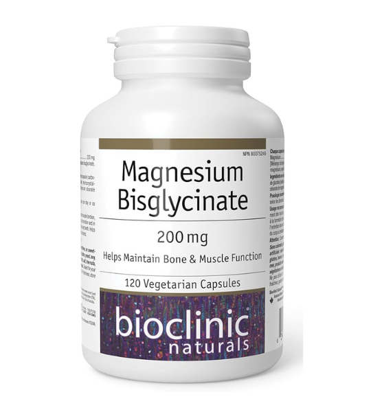 BioClinic Naturals Magnesium Bisglycinate 200 mg, 120 Vegetarian Capsules in Pakistan