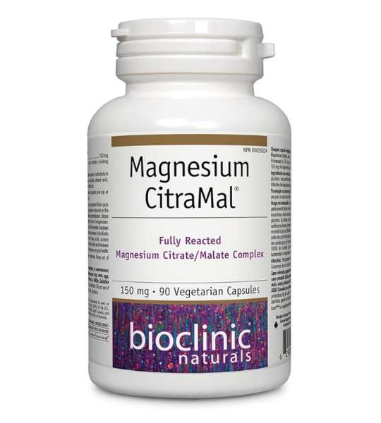 BioClinic Naturals Magnesium CitraMal, Fully Reacted Magnesium Citrate & Malate Complex 150 mg, 90 Vegetarian Capsules in Pakistan