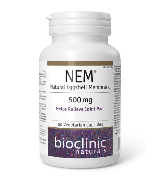 BioClinic Naturals NEM Natural Eggshell Membrane 500 mg, 60 Vegetarian Capsules in Pakistan