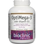 BioClinic Naturals OptiMega-3 with 1,425 mg Fish Oil & 1,000 IU Vitamin D3, 90 Enteripure Softgels in Pakistan
