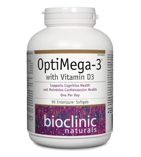 BioClinic Naturals OptiMega-3 with 1,425 mg Fish Oil & 1,000 IU Vitamin D3, 90 Enteripure Softgels in Pakistan
