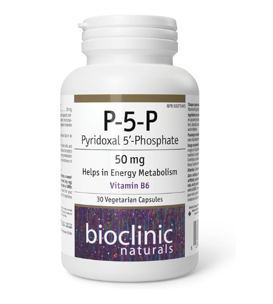 BioClinic Naturals P-5-P Pyridoxal 5’-phosphate Vitamin B6 50 mg, 30 Vegetarian Capsules in Pakistan
