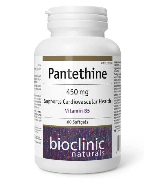 BioClinic Naturals Pantethine Vitamin B5 450 mg, 60 Softgels in Pakistan