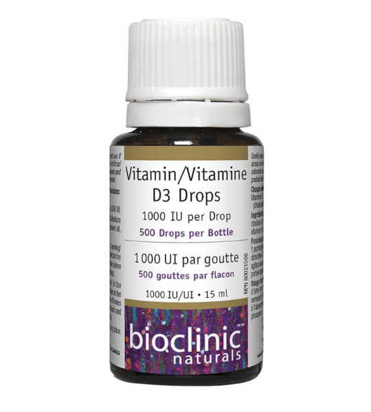 BioClinic Naturals Vitamin D Drops 500 Drops per Bottle 1000 IU per Drop 15 mL Liquid in Pakistan