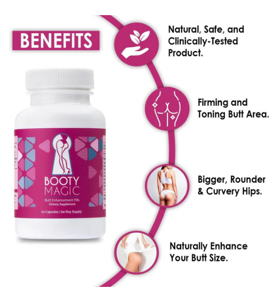 Booty Magic Butt Enhancement Capsule - 60 Caps in Pakistan