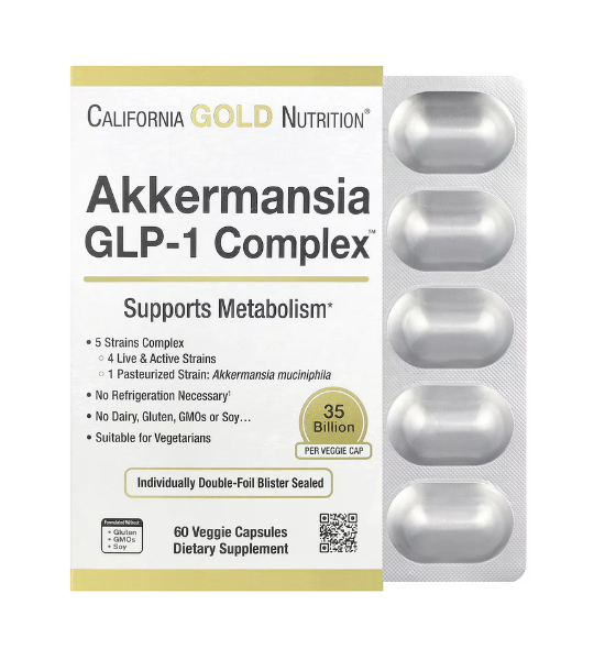 California Gold Nutrition, Akkermansia + Probiotics GLP-1 Complex, 60 Veggie Capsules in Pakistan