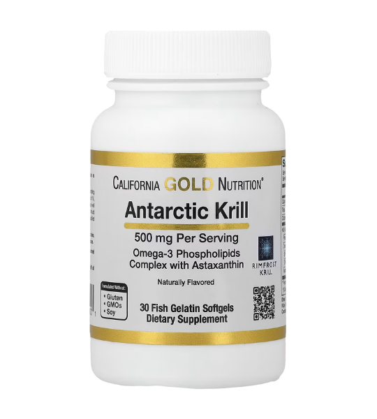California Gold Nutrition, Antarctic Krill Oil, Omega-3 Phospholipids Complex, 500 mg, 30 Fish Gelatin Softgels in Pakistan