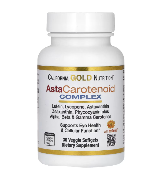 California Gold Nutrition, AstaCarotenoid Complex with Lutein, & Vitamin A, 30 Softgels in Pakistan