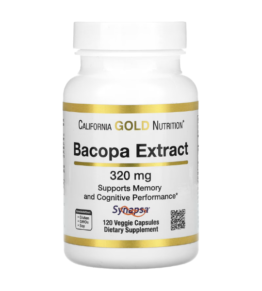 California Gold Nutrition, Bacopa Extract, 320 mg, 120 Veggie Capsules in Pakistan