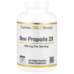California Gold Nutrition, Bee Propolis 2X, Concentrated Extract, 500 mg, 240 Veggie Capsules in Pakistan