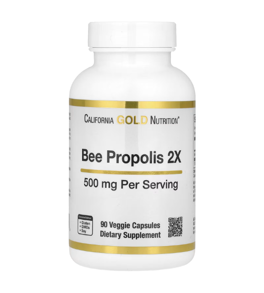 California Gold Nutrition, Bee Propolis 2X, Concentrated Extract, 500 mg, 90 Veggie Caps in Pakistan