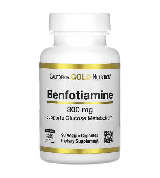 California Gold Nutrition, Benfotiamine, 300 mg, 90 Veggie Capsules in Pakistan