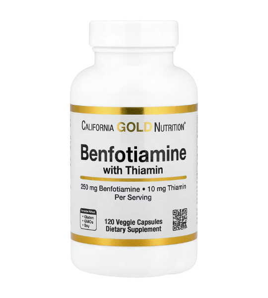 California Gold Nutrition, Benfotiamine with Thiamine, 250 mg, 120 Veggie Capsules in Pakistan