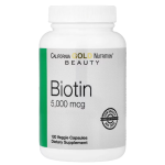 California Gold Nutrition, Biotin, 5,000 mcg, 120 Veggie Capsules in Pakistan