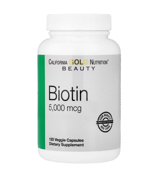 California Gold Nutrition, Biotin, 5,000 mcg, 120 Veggie Capsules in Pakistan