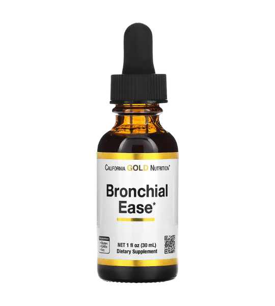 California Gold Nutrition, Bronchial Ease with Proprietary Blend of Fresh Osha Root 30ml in Pakistan