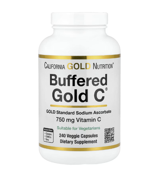 California Gold Nutrition, Buffered Gold C®, GOLD Standard Sodium Ascorbate 240 Veggie Capsules in Pakistan
