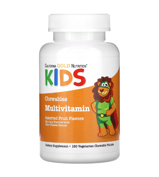 California Gold Nutrition, Chewable Multi-Vitamin with Vitamin A 180 Vegetarian Tablets in Pakistan