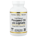 California Gold Nutrition, Cold Pressed Flaxseed Oil with Lignans, 120 Veggie Softgels in Pakistan