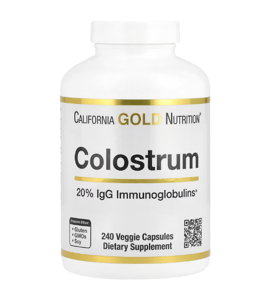 California Gold Nutrition, Colostrum with 20% IgG Immunoglobulins, 240 Veggie Capsules in Pakistan
