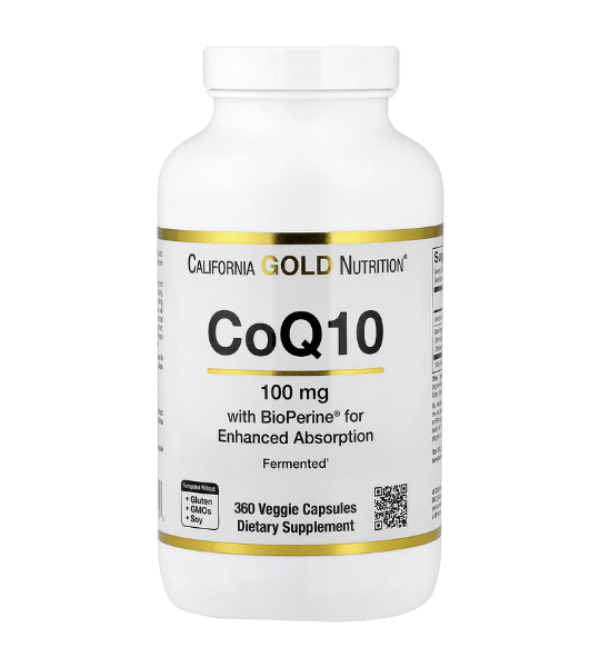 California Gold Nutrition, CoQ10, Ubiquinone USP, 100 mg, 360 Veggie Capsules in Pakistan