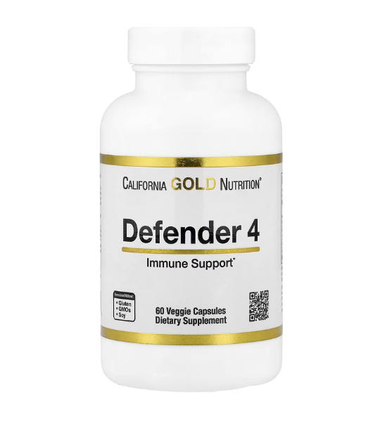 California Gold Nutrition, Defender 4, with Vitamin C, Vitamin D, Zinc & Selenium, 60 Veggie Capsules in Pakistan