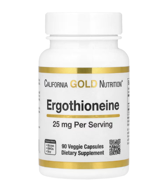 California Gold Nutrition, Ergothioneine, 25 mg, 90 Veggie Capsules in Pakistan