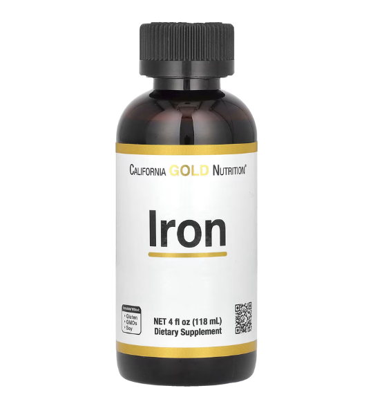 California Gold Nutrition, Iron, as Ferrous Bisglycinate Chelate and Yellow Dock Root, 4 fl oz (118 ml) in Pakistan