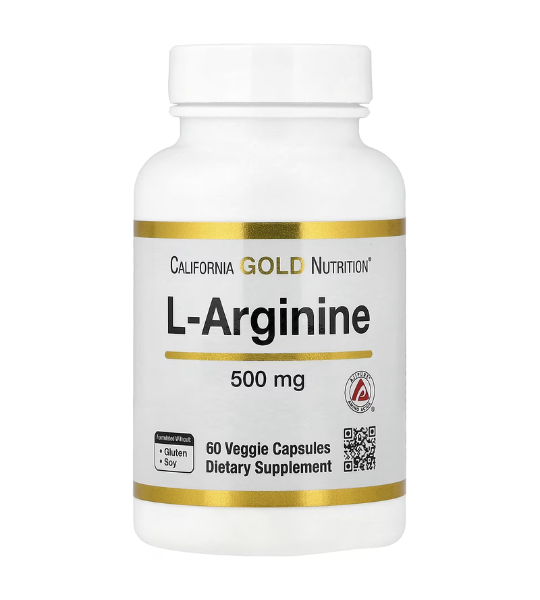 California Gold Nutrition, L-Arginine, 500 mg, 60 Veggie Capsules in Pakistan