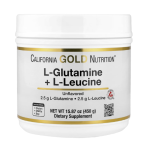 California Gold Nutrition, L-Glutamine + L-Leucine, Unflavored, 15.87 oz (450 g) in Pakistan
