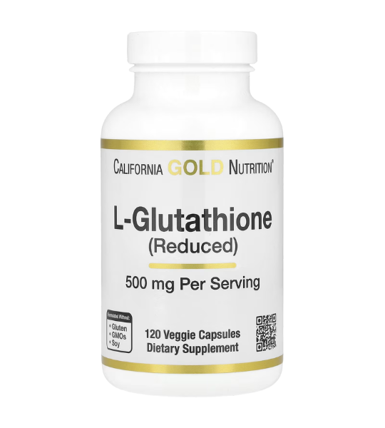 California Gold Nutrition, L-Glutathione (Reduced), 500 mg, 120 Veggie Capsules in Pakistan