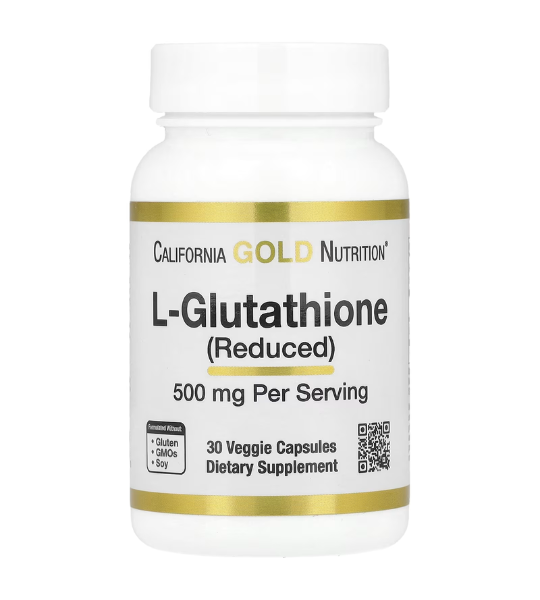California Gold Nutrition, L-Glutathione (Reduced), 500 mg, 30 Veggie Capsules in Pakistan
