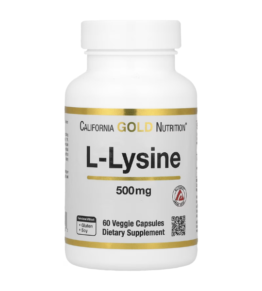 California Gold Nutrition, L-Lysine, 500 mg, 60 Veggie Capsules in Pakistan