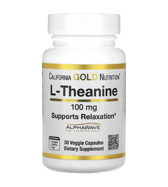 California Gold Nutrition, L-Theanine, Featuring AlphaWave, 100 mg, 30 Veggie Capsules in Pakistan