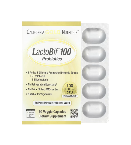 California Gold Nutrition, LactoBif® 100 Probiotics, 100 Billion CFU, 60 Capsules in Pakistan