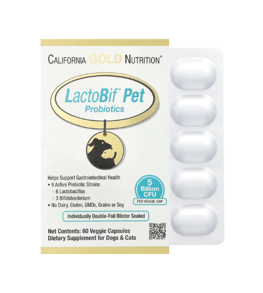 California Gold Nutrition, LactoBif® Pet Probiotics, 5 Billion CFU, 60 Capsules in Pakistan