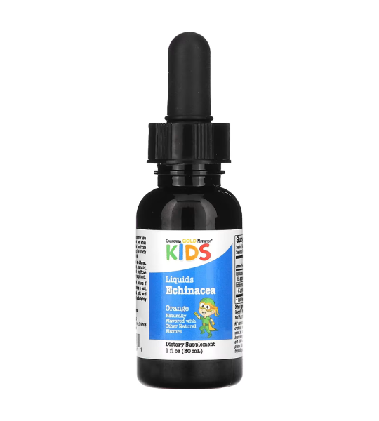 California Gold Nutrition, Liquid Echinacea For Children, No Alcohol, Natural Orange, 1 fl oz (30 ml) in Pakistan