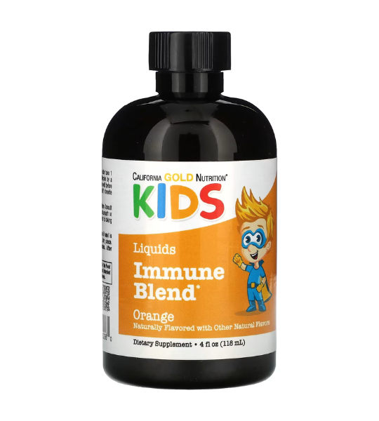 California Gold Nutrition, Liquid Immune Blend with Olive Leaf Extract 4 fl oz (118 ml) in Pakistan
