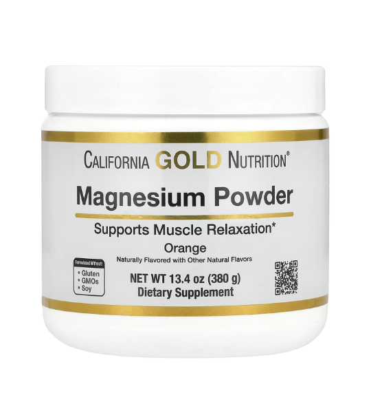 California Gold Nutrition, Magnesium Powder Beverage, Orange, 13.4 oz (380 g) in Pakistan