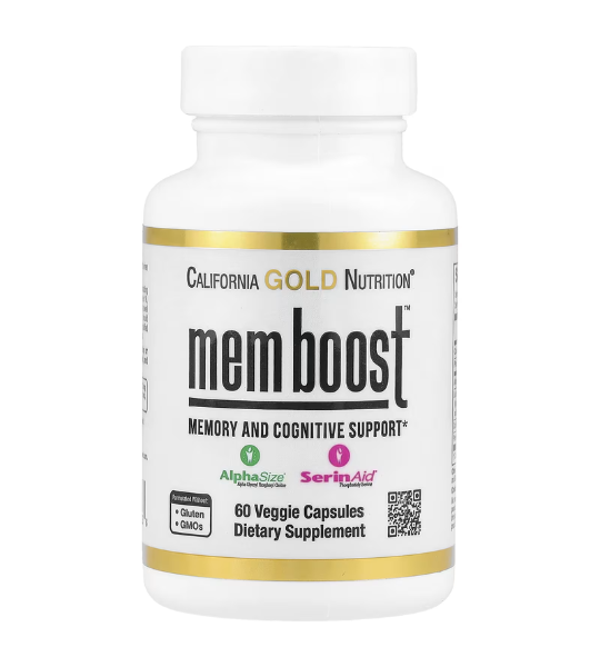 California Gold Nutrition, MEM Boost™, Memory & Cognitive Support 60 Capsules in Pakistan