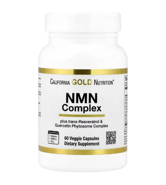 California Gold Nutrition, NMN Complex with trans-Resveratrol, 60 Veggie Capsules in Pakistan