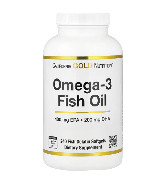 California Gold Nutrition, Omega-3 Fish Oil, Vivomega Triglyceride, 1,000 mg, 240 Fish Softgels in Pakistan