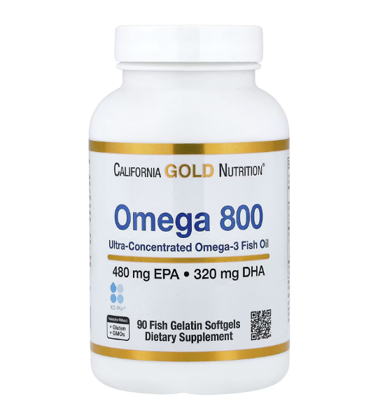 California Gold Nutrition, Omega 800 Ultra-Concentrated Omega-3 Fish Oil 90 Softgels in Pakistan
